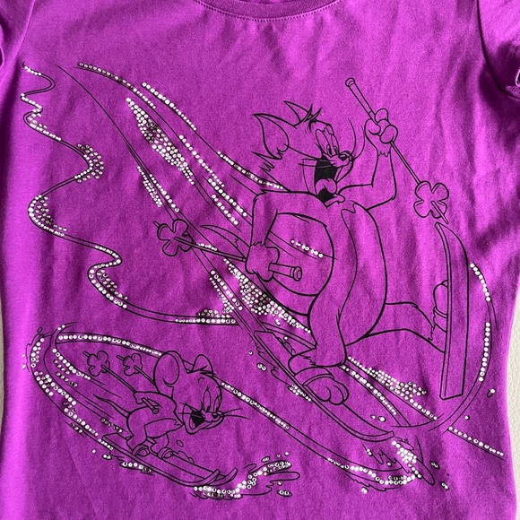 NWT - Ice Iceberg x Tom & Jerry Women’s Crystal Decorated T Shirt - Size XS - Picture 3 of 8